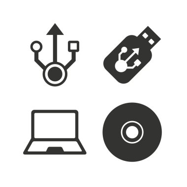 USB flash sürücü simgeleri.