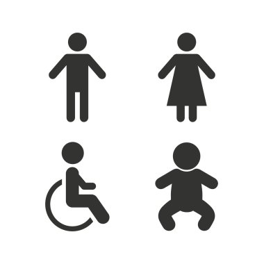 WC tuvalet simgeler.