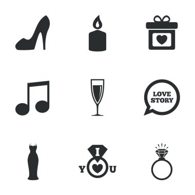 Düğün, nişan simgeler.