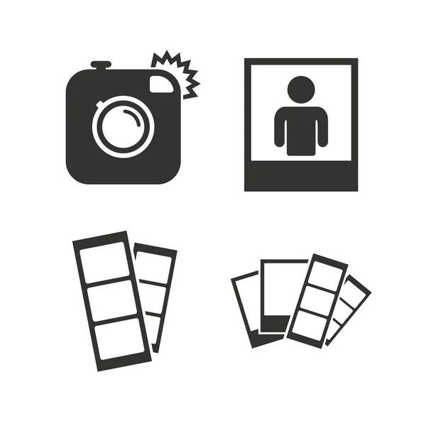 Iconos de cámara fotográfica — Vector de stock