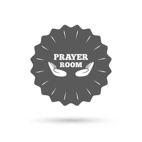 Prayer room sign icon. — Stock Vector