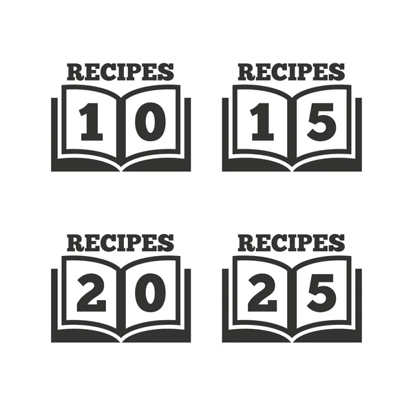 Cookbook icons  signs. — Stok Vektör