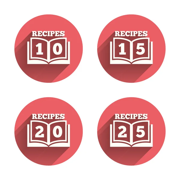 Cookbook icons  signs — Stockvector