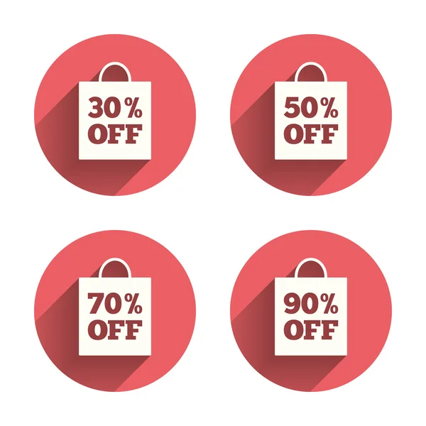 Sale bag tag icons. — Stock Vector