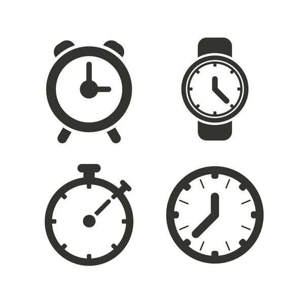 Iconos de tiempo reloj mecánico . — Archivo Imágenes Vectoriales