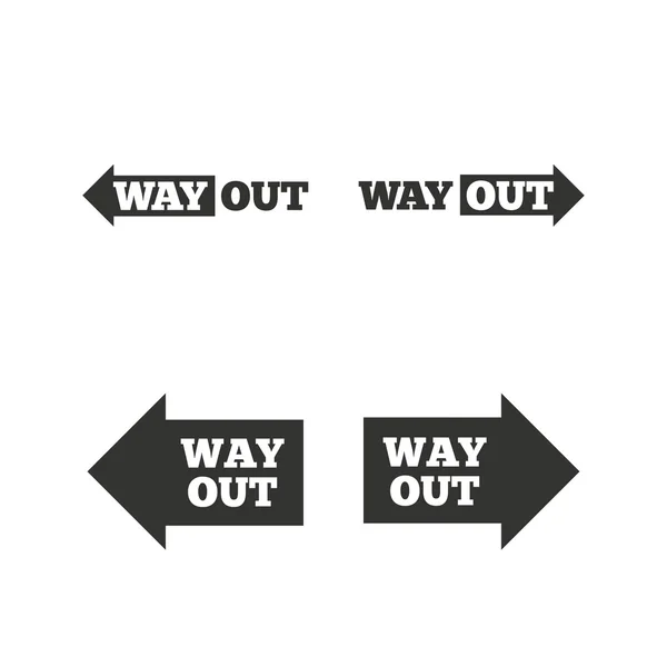 Way out icons. — Stock Vector