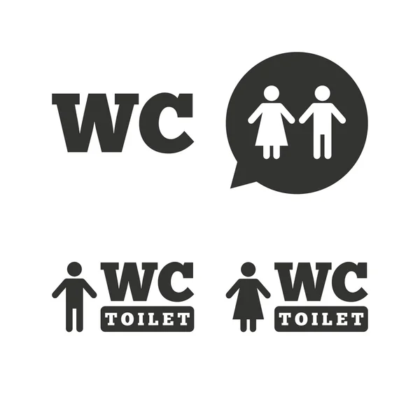 WC icônes de toilette — Image vectorielle