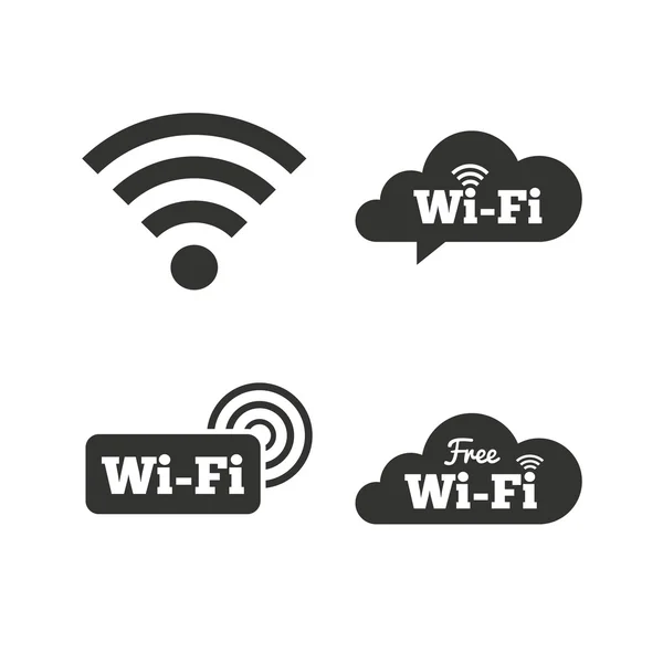 Wifi iconos de red inalámbrica — Vector de stock