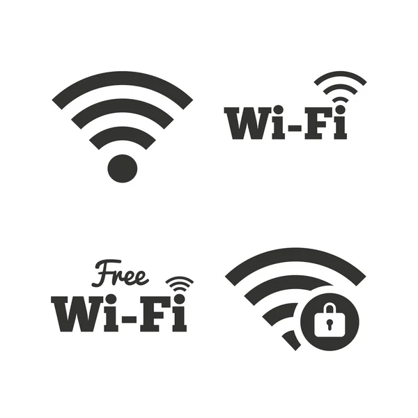 Wifi iconos de red inalámbrica . — Vector de stock