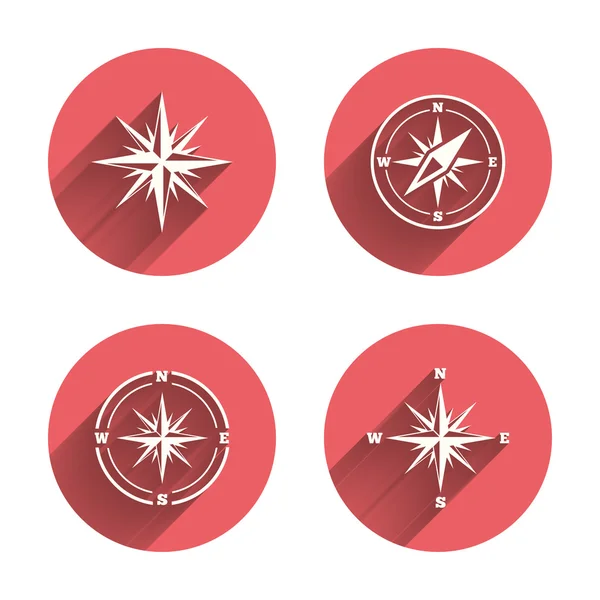 Windrose navigation icons. — Stock Vector