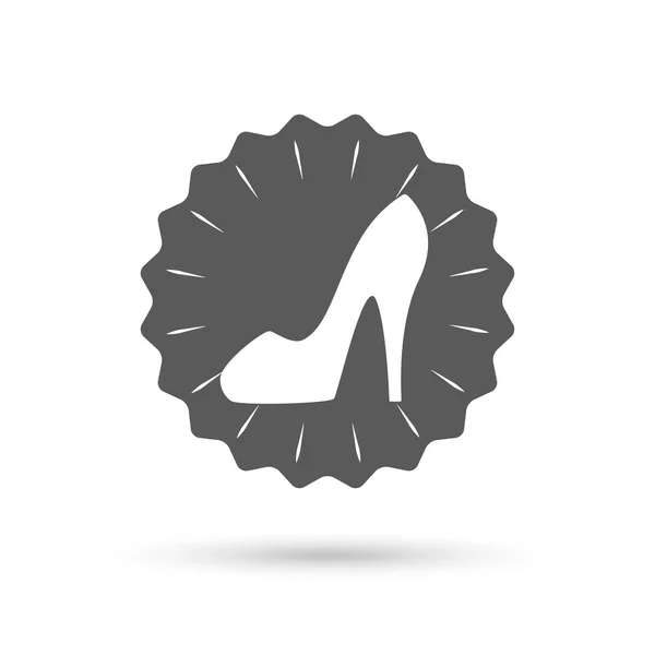Icono de signo de zapato mujer . — Archivo Imágenes Vectoriales