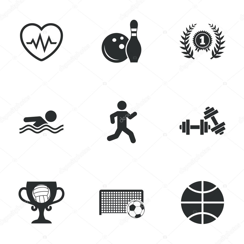 Sport games, fitness icons