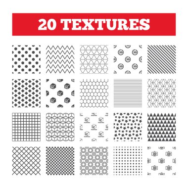 3D teknoloji simgeleri.