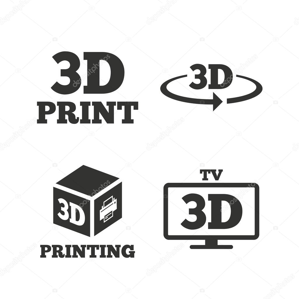 3d technology icons.