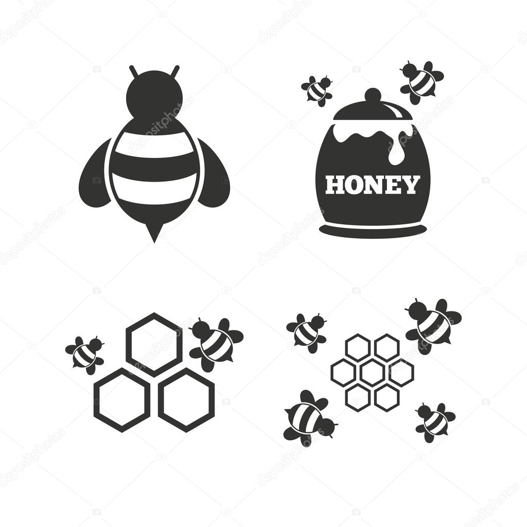 Honey icon. Honeycomb cells
