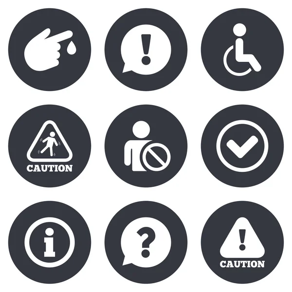 Caution and attention icons. — Stock Vector