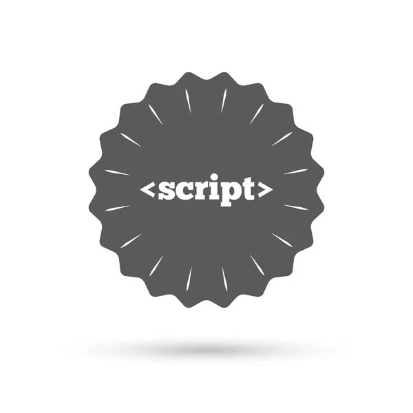 Script tecken ikonen. — Stock vektor