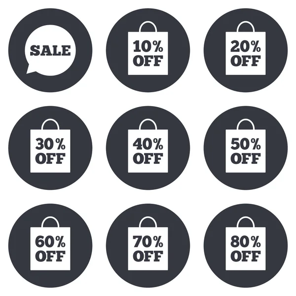 Sale discounts icons. — Stock Vector