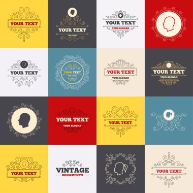 Baş simgeler. Erkek ve kadın