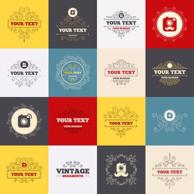 yenilikçi fotoğraf makinesi ile bıyık kutsal kişilerin resmi.