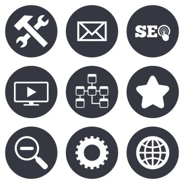 Internet, seo simgeler.