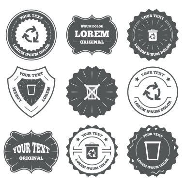 Geri dönüşüm kutusu simgeler.