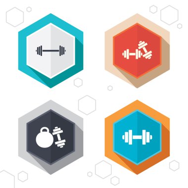 Halter simgeler. Fitness Spor sembolleri.