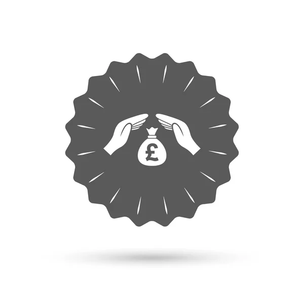 Protection money sign icon — Stock Vector
