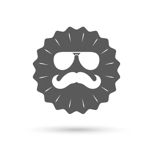Mustache and Glasses sign icon. — Stock Vector