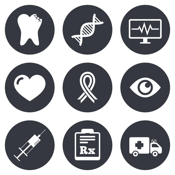 Medicine, healthcare and diagnosis icons. — Stock Vector