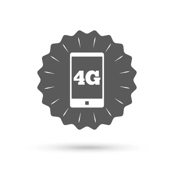 4G sign. Mobile telecommunications technology. — Stock Vector