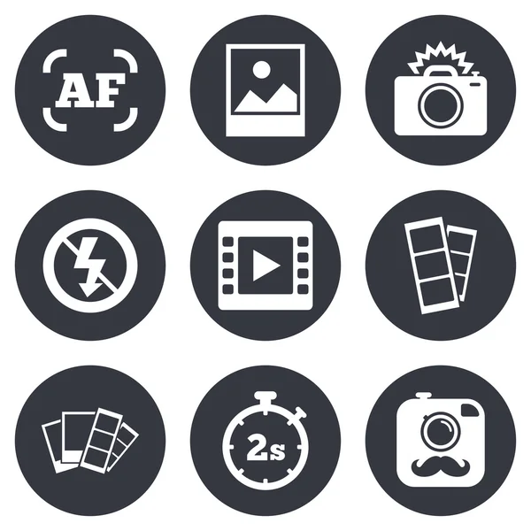 Photo, video icons. — Stock Vector