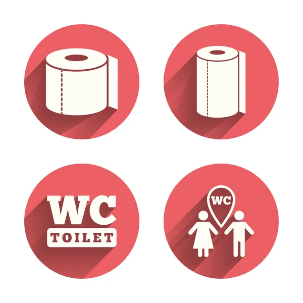 Icone di carta igienica . — Vettoriale Stock