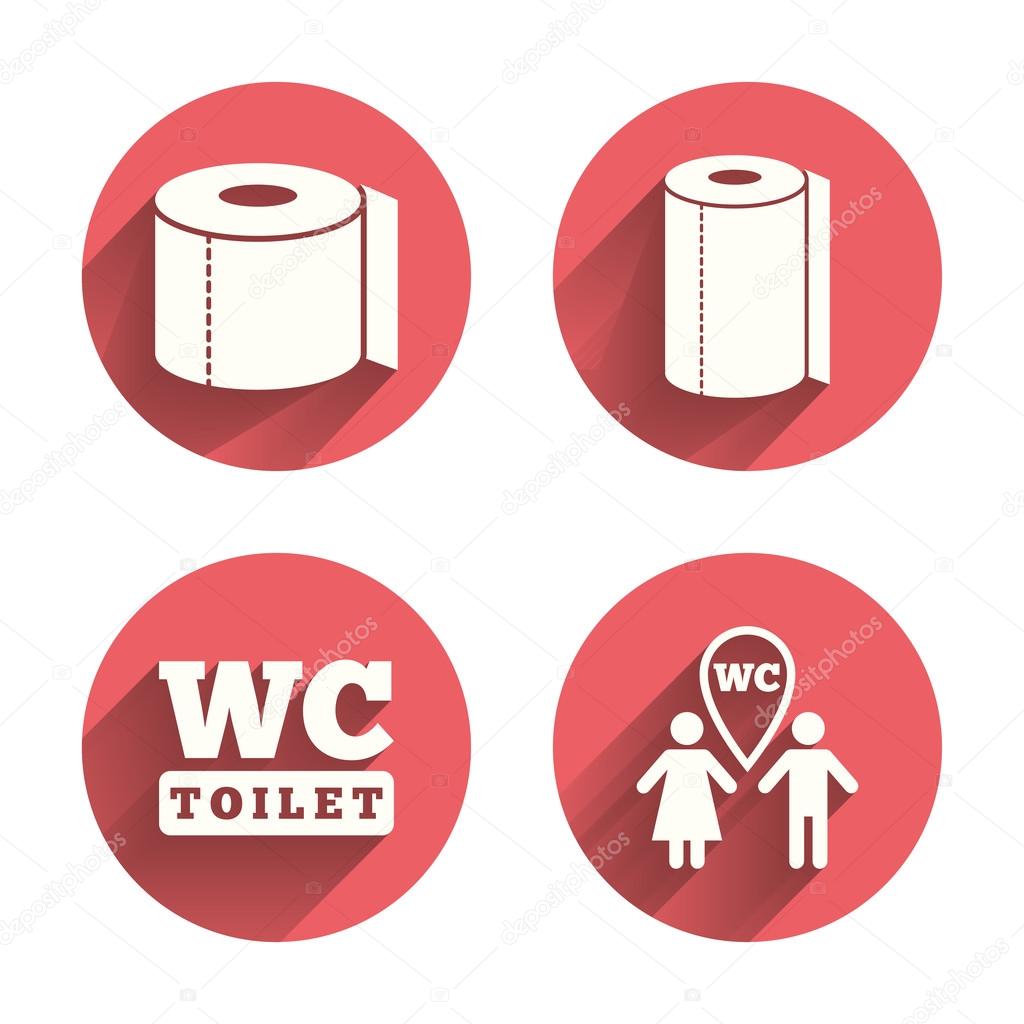 Toilet paper icons.