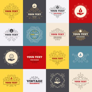 gülümseme ve el simgeleri