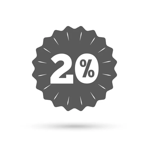 20 percent discount sign — Stock Vector