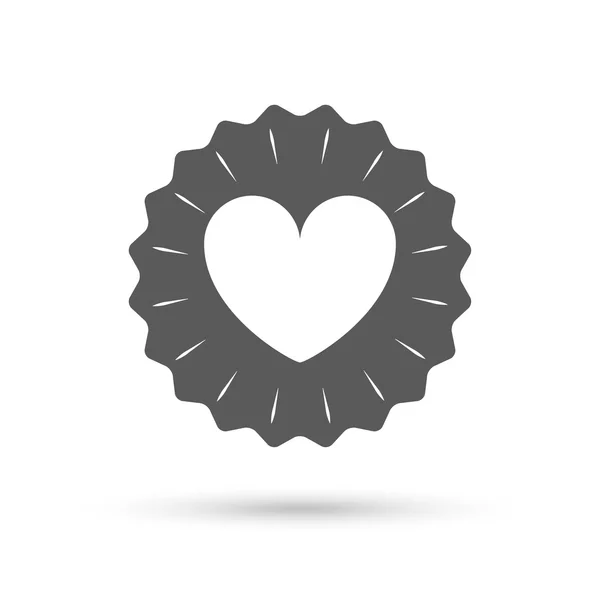 Icono de signo cardíaco. Símbolo de amor . — Vector de stock