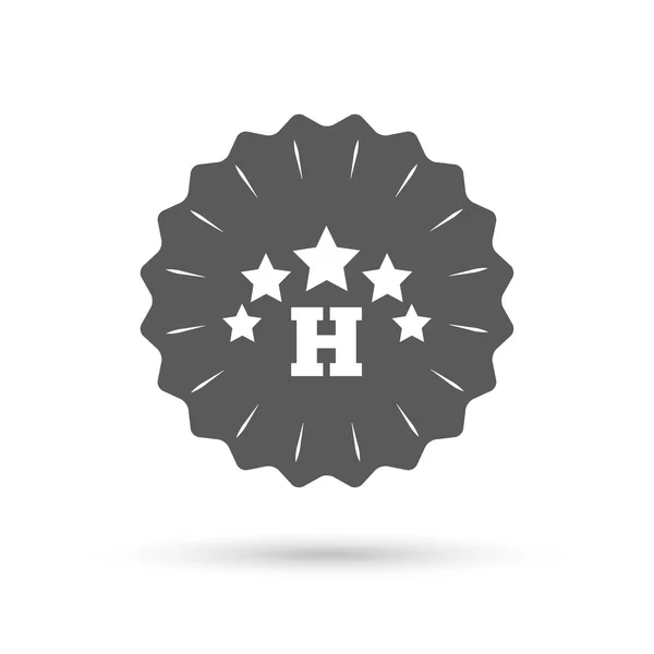 Icône enseigne hôtel cinq étoiles — Image vectorielle