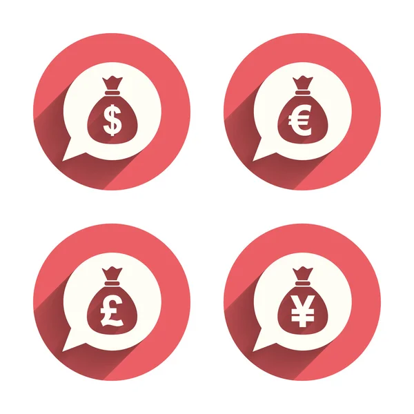 Money bag icons. — Stock Vector