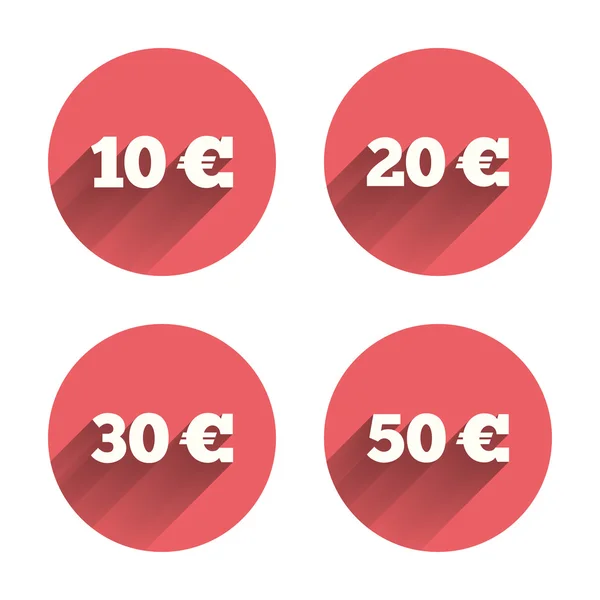 Money in Euro icons. — Stock Vector