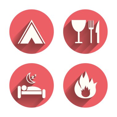 Yemek, uyku, çadır kamp