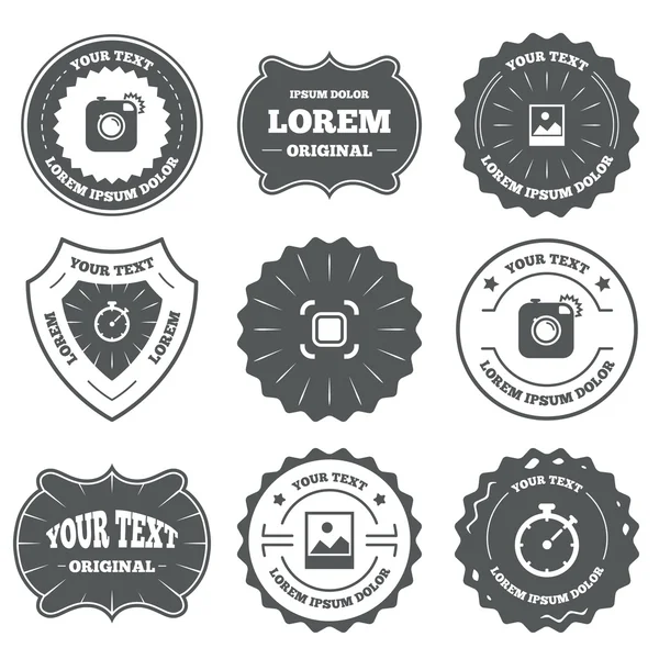 Iconos de cámara fotográfica — Vector de stock