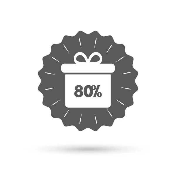 80 Prozent Verkauf Geschenkbox — Stockvektor