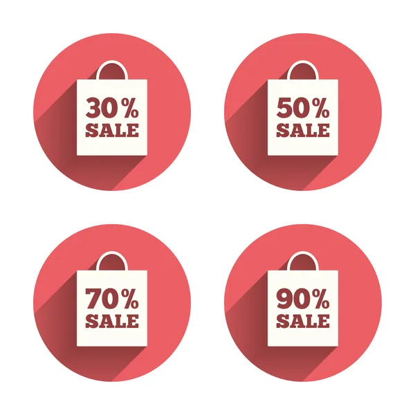 Sale bag tag icons. — Stock Vector