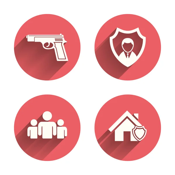 Iconos de la agencia de seguridad . — Vector de stock