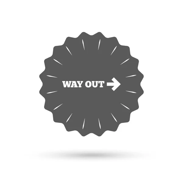 Way out right sign icon. — Stock Vector