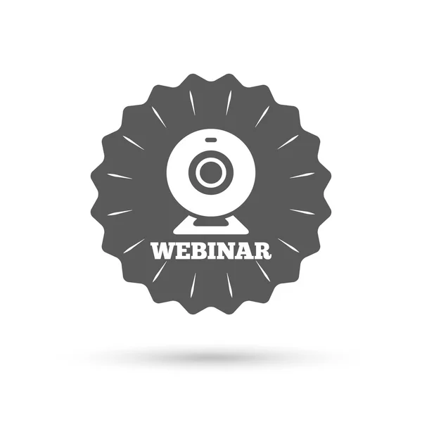 Webinar signo de cámara web — Archivo Imágenes Vectoriales