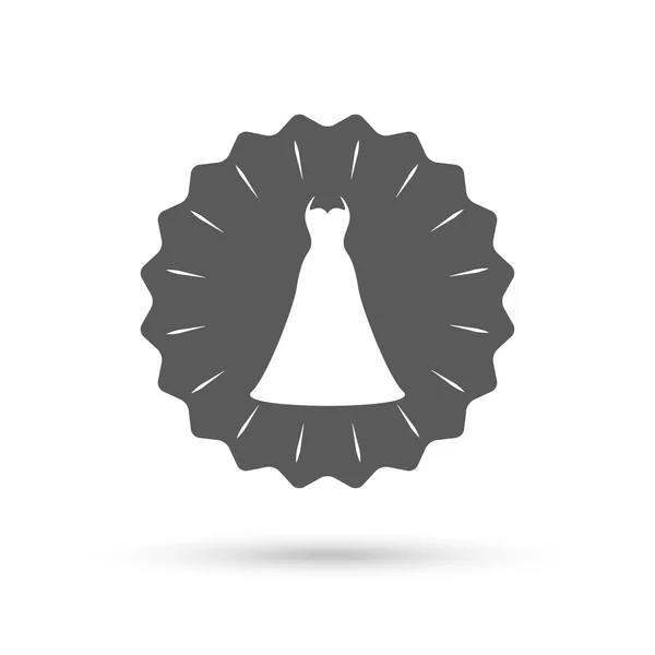 Icono de signo de vestido de novia . — Vector de stock