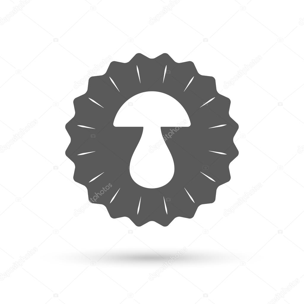 Mushroom sign icon.