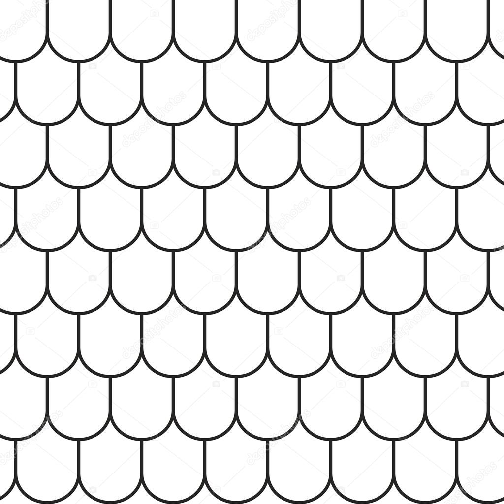 Roof tile geometric seamless pattern.